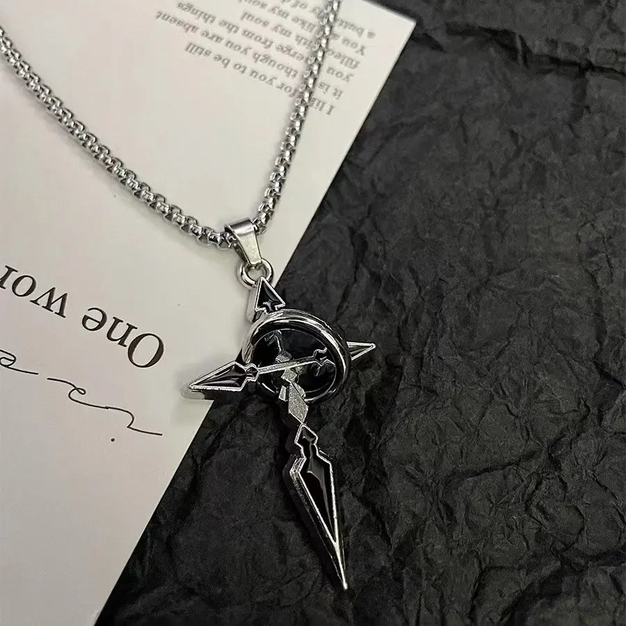 Titanium steel necklace, crafted with an electroplating process, fade-resistant and hypoallergenic.