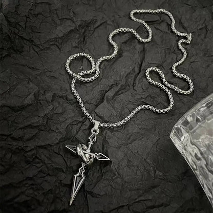 Titanium steel necklace, crafted with an electroplating process, fade-resistant and hypoallergenic.