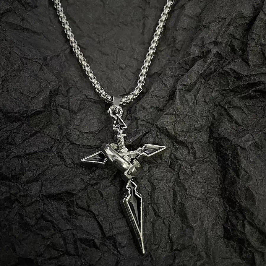 Titanium steel necklace, crafted with an electroplating process, fade-resistant and hypoallergenic.